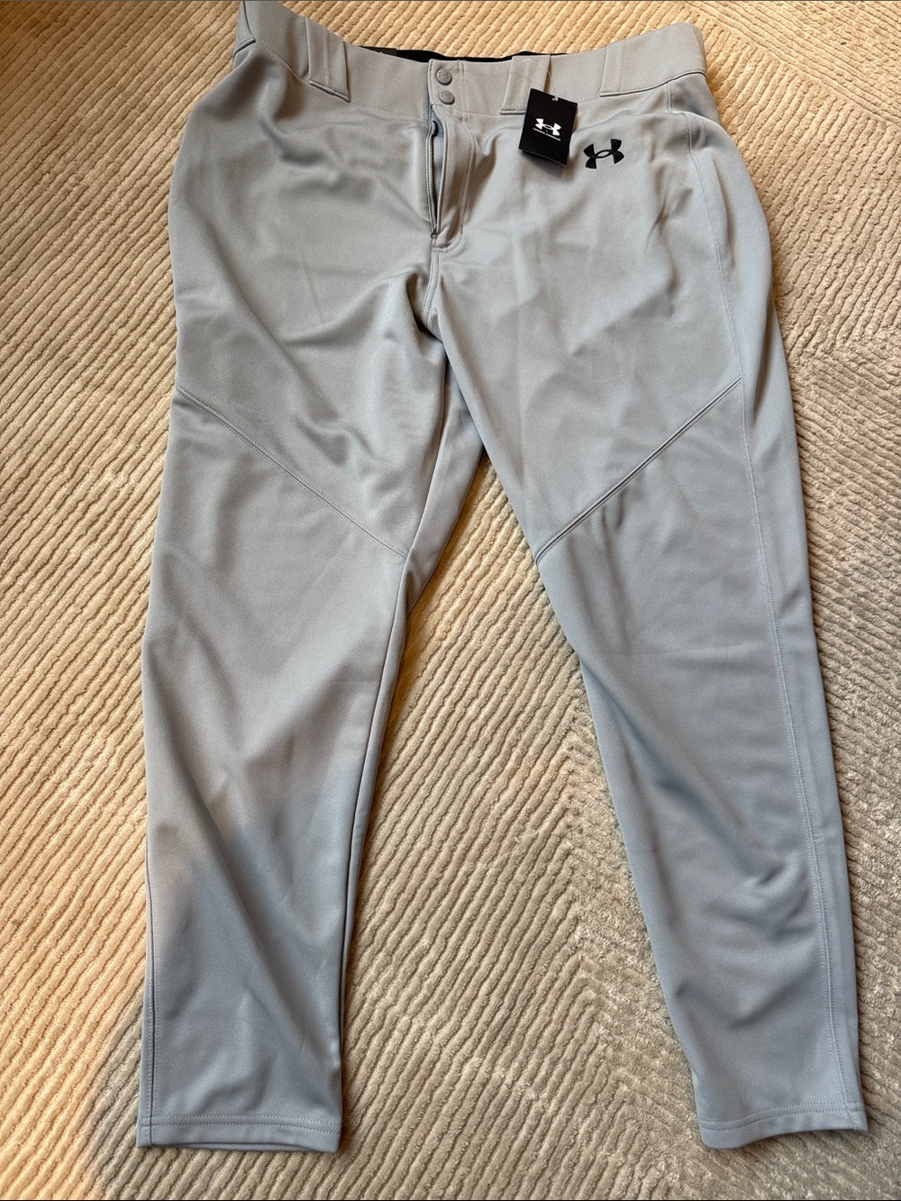 Under Armour Light Gray Men's Athletic Baseball Pants